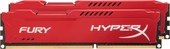 Оперативная память Kingston HyperX Fury Red 2x4GB KIT DDR3 PC3-12800 (HX316C10FRK2/8)