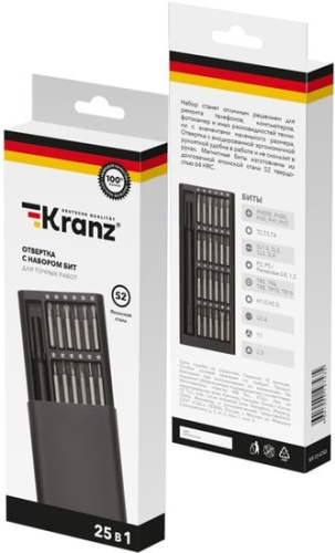 Набор бит Kranz KR-12-4753 (25 предметов) фото 4