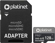Карта памяти Platinet PMMSDX128UIII 128GB + адаптер