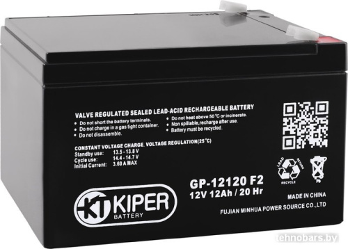 Аккумулятор для ИБП Kiper GP-12120 F2 (12В/12 А·ч) фото 3