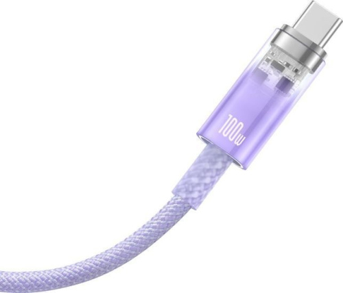 Кабель Baseus Explorer Series Fast Charging with Smart Temperature Control USB Type-C USB Type-C (1 м, фиолетовый) фото 5