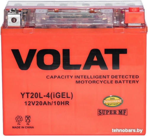 Мотоциклетный аккумулятор VOLAT YT20L-4(iGEL) (20 А·ч) фото 4