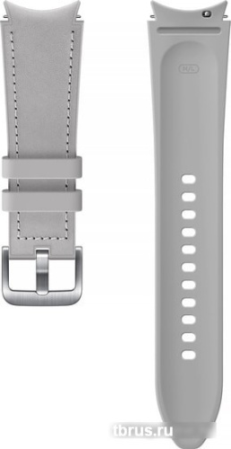Ремешок Samsung Hybrid Leather для Samsung Galaxy Watch4 (20 мм, M/L, серебро) фото 6