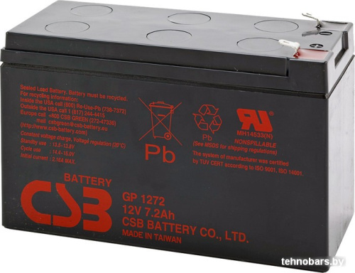 Аккумулятор для ИБП CSB GP1272 (12В/7.2 А·ч) фото 3