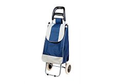 Сумка-тележка хозяйственная на колесах 30 кг, синяя, полоска, PERFECTO LINEA (42-307020)