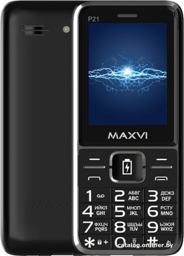Кнопочный телефон Maxvi P21 (черный) фото 3