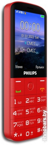 Кнопочный телефон Philips Xenium E227 (красный) фото 5