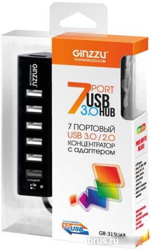 USB-хаб Ginzzu GR-315UAB фото 7