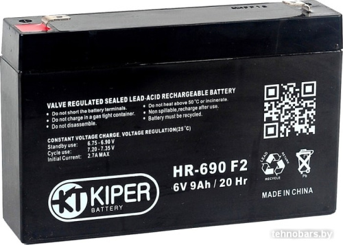 Аккумулятор для ИБП Kiper HR-690 F2 (6В/9 А·ч) фото 3