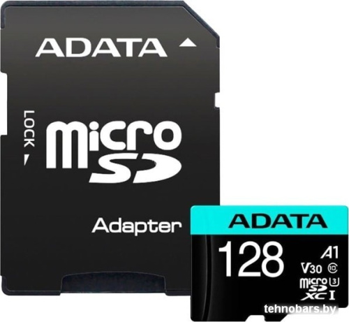 Карта памяти A-Data Premier Pro AUSDX128GUI3V30SA2-RA1 microSDXC 128GB (с адаптером) фото 3