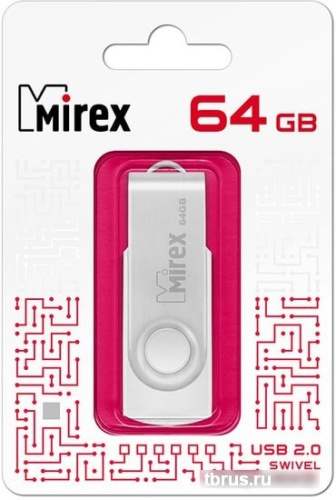 USB Flash Mirex Swivel White 64GB 13600-FMUSWT64 фото 4
