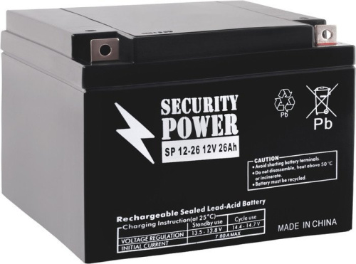 Аккумулятор для ИБП Security Power SP 12-26 (12В/26 А·ч)