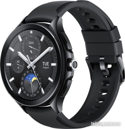 Умные часы Xiaomi Watch 2 Pro (черный, с черным силиконовым ремешком, международная версия) фото 3