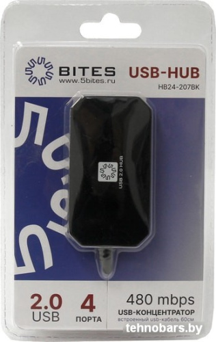 USB-хаб 5bites HB24-207BK фото 4