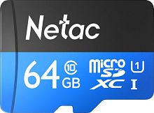 Карта памяти Netac P500 Standard microSDXC 64GB NT02P500STN-064G-N