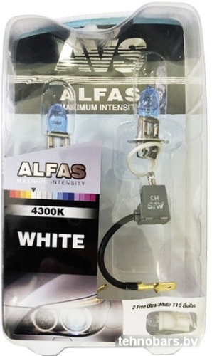 Лампа накаливания AVS Alfas +130% 4300K H3+T10 2+2шт фото 3