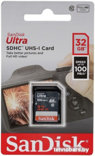 Карта памяти SanDisk Ultra SDHC SDSDUNR-032G-GN3IN 32GB фото 5