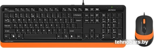 Клавиатура + мышь A4Tech Fstyler F1010 (черный/оранжевый) фото 3