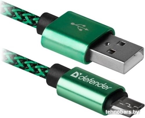 Кабель Defender USB08-03T (зеленый) фото 3