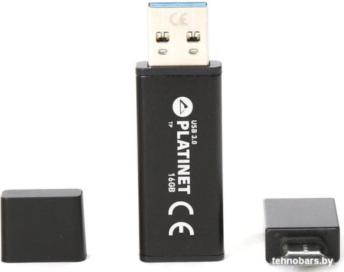 USB Flash Platinet X-Depo USB 3.0 + Type-C Adapter 16GB (черный) фото 5