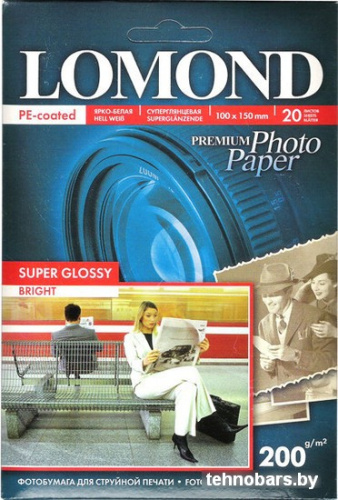 Фотобумага Lomond Суперглянцевая ярко-белая A6 200 г/м2 20л (1101113) фото 3