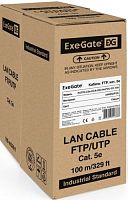 Кабель ExeGate FUTP4-C5e-CCA-S24-IN-PVC-GY-100 FTP