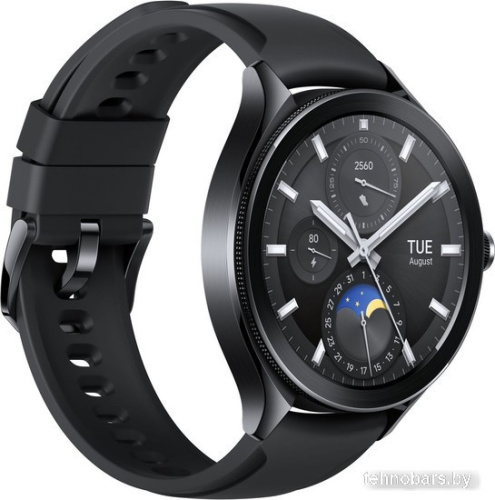 Умные часы Xiaomi Watch 2 Pro (черный, с черным силиконовым ремешком, международная версия) фото 5