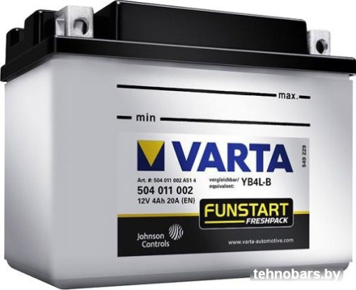 Мотоциклетный аккумулятор Varta Funstart Freshpack YB4L-B 504 011 002 (4 А/ч) фото 3