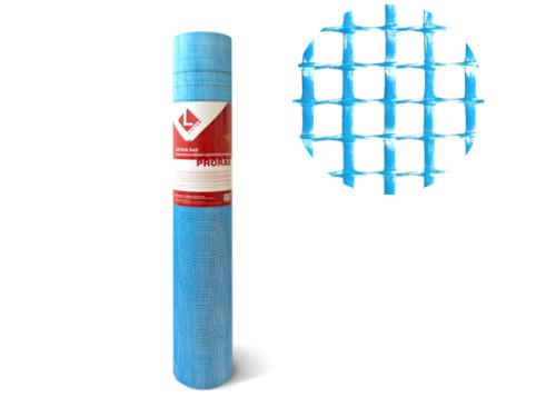 Стеклосетка штукатурная 5х5, 1мх50м, 160, синяя, PRORAB (разрывная нагрузка 1500Н/м2) (LIHTAR) (4814273000041)
