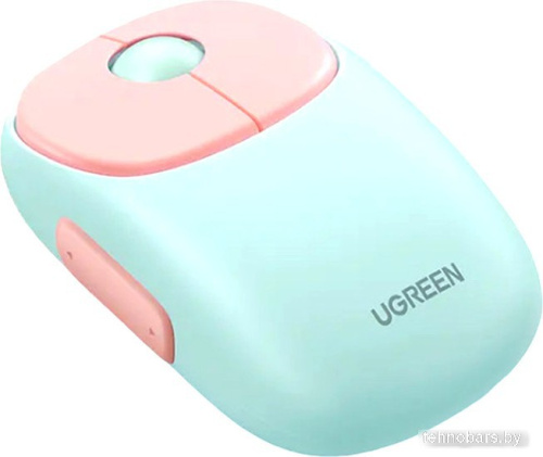 Мышь Ugreen Fun+ MU102 15722 (мятный/розовый) фото 3
