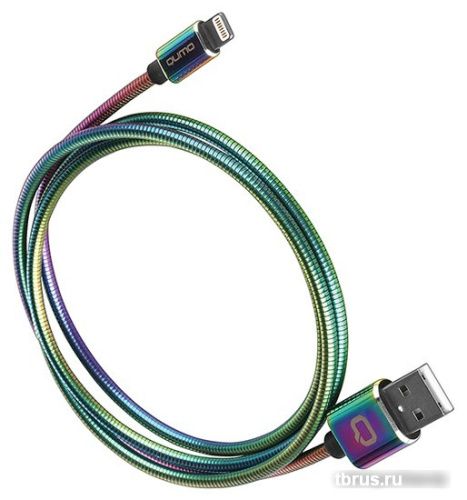 Кабель QUMO USB Type-A - Lightning 24252 (1 м, радужный) фото 3