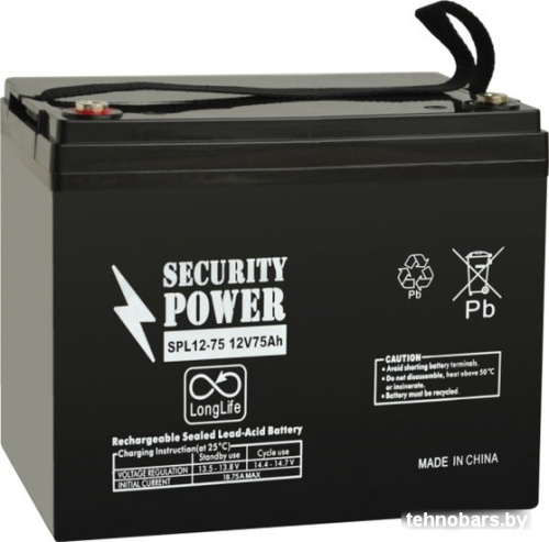 Аккумулятор для ИБП Security Power SPL 12-75 (12В/75 А·ч) фото 3