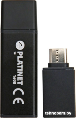 USB Flash Platinet X-Depo USB 3.0 + Type-C Adapter 16GB (черный) фото 3