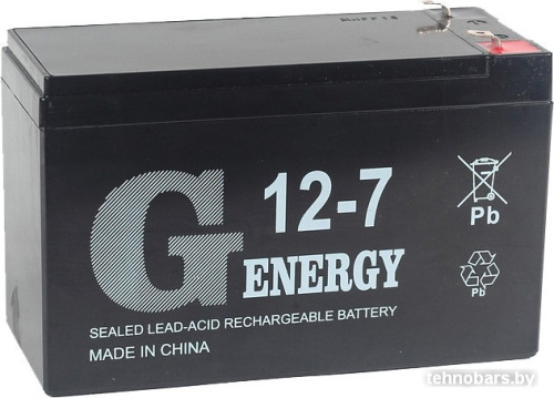 Аккумулятор для ИБП G-Energy 12-7 F1 (12В/7 А·ч) фото 3