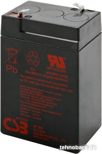 Аккумулятор для ИБП CSB GP645 (6В/4.5 А·ч) фото 3