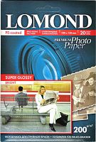 Фотобумага Lomond Суперглянцевая ярко-белая A6 200 г/м2 20л (1101113)