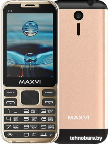 Мобильный телефон Maxvi X10 (золотистый) фото 3