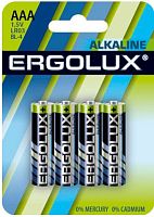 Батарейки Ergolux Alkaline LR03 AAA 4 шт