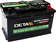 Автомобильный аккумулятор DETA Micro-Hybrid AGM DK800 (80 А·ч)