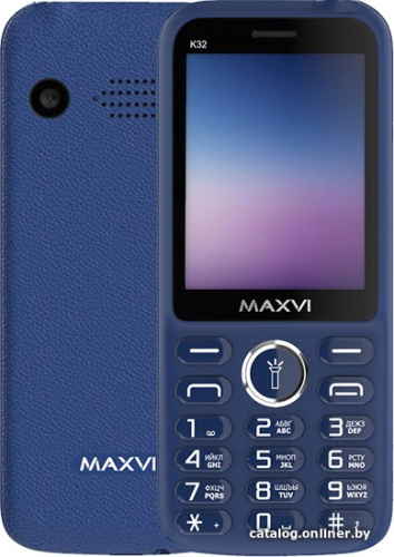 Кнопочный телефон Maxvi K32 (синий) фото 3