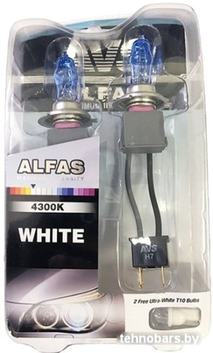 Лампа накаливания AVS Alfas +130% 4300K H7+T10 2+2шт фото 3