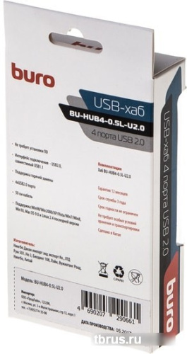 USB-хаб Buro BU-HUB4-0.5L-U2.0 фото 7