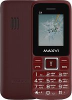 Мобильный телефон Maxvi C3i (винный красный)