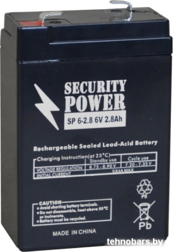 Аккумулятор для ИБП Security Power SP 6-2.8 F1 (6В/2.8 А·ч) фото 3
