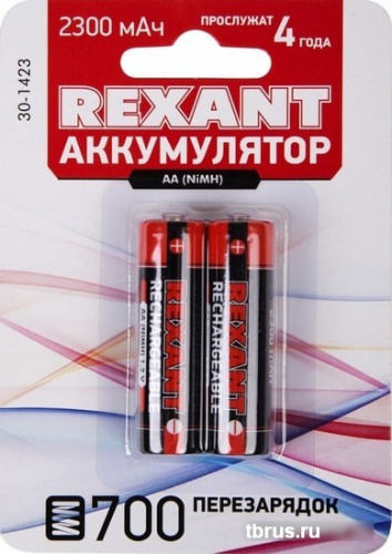 Аккумуляторы Rexant AA 2300mAh 2шт 30-1423 фото 3