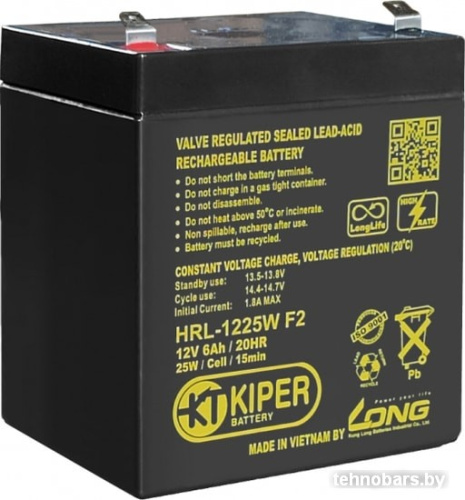 Аккумулятор для ИБП Kiper HRL-1225W F2 (12В/6 А·ч) фото 3