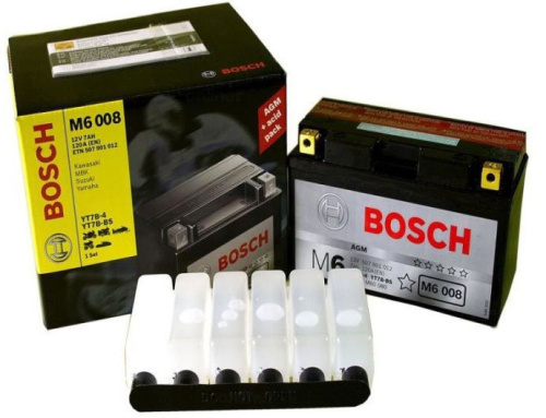 Мотоциклетный аккумулятор Bosch M6 YT9B-4/YT9B-BS 509 902 008 (8 А·ч) фото 4