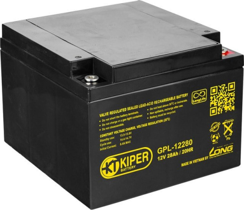 Аккумулятор для ИБП Kiper GPL-12280 (12В/28 А·ч)