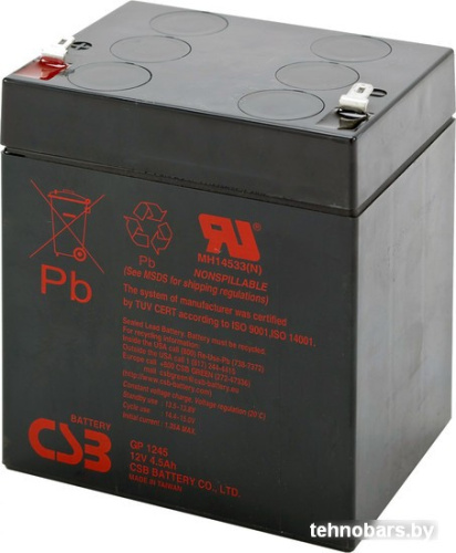 Аккумулятор для ИБП CSB GP1245 (12В/4.5 А·ч) фото 3