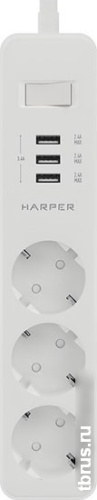 Сетевой фильтр Harper UCH-325 (белый) фото 3